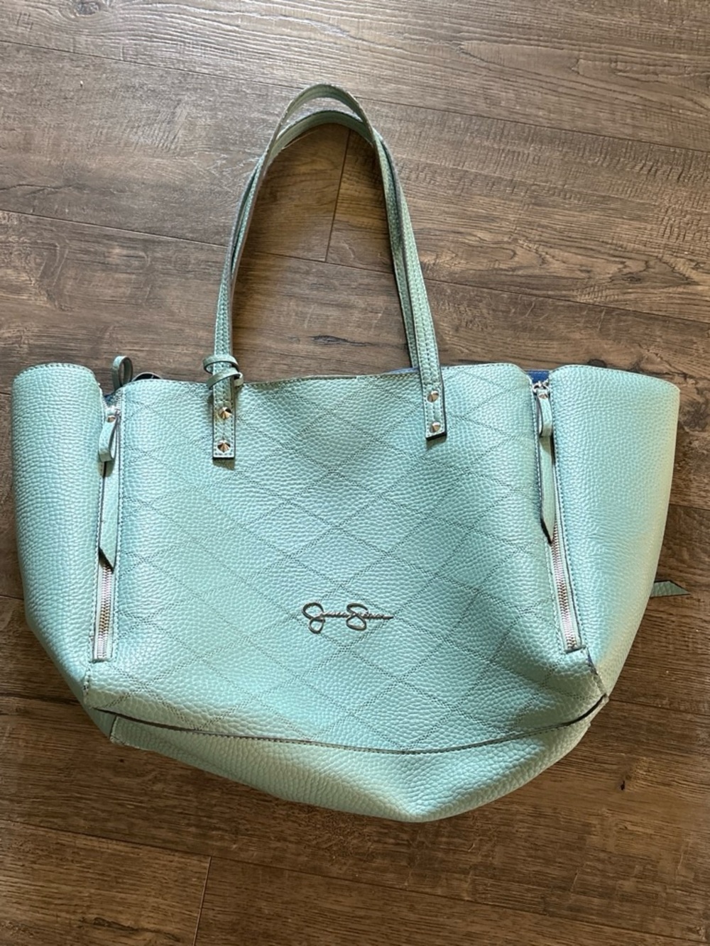 Jessica Simpson Mint Quilted Tote Bag